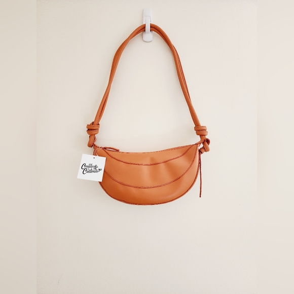 Create & Cultivate Handbags - NWT Orange Vegan Leather Sling Crossbody Bag